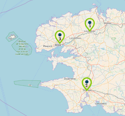 Carte emplacements agences